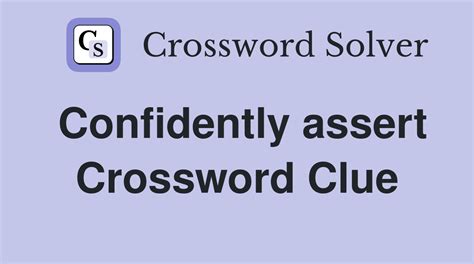 confidently crossword clue